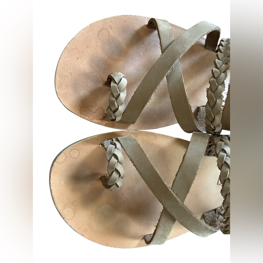 EmmanuelaSandals Braided Tan Greek Leather Sandals. Size 7. - Picture 8 of 11